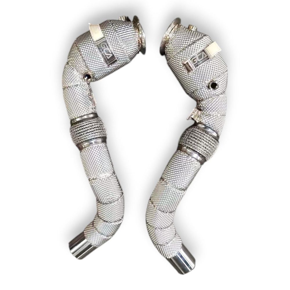 2008-2015 Bmw 750I Downpipes | F01/F02 Yes Heat Shield / Racing Downpipe (No Cat)