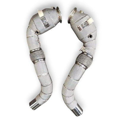 2008-2015 Bmw 750I Downpipes | F01/F02 Yes Heat Shield / Racing Downpipe (No Cat)