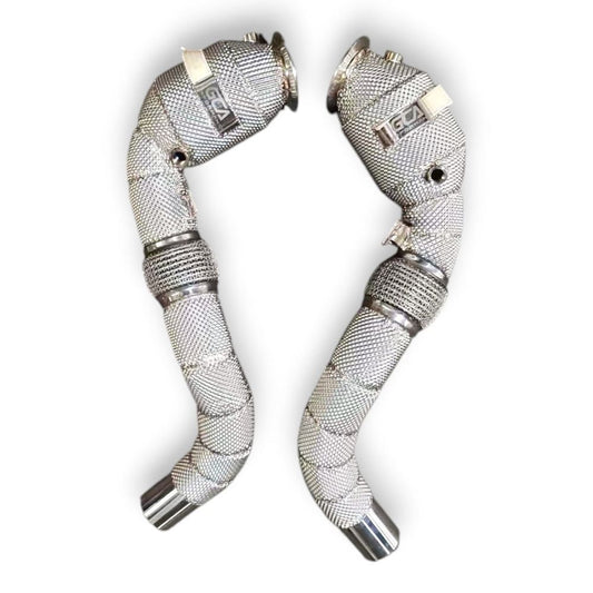 2008-2015 Bmw 750I Downpipes | F01/F02 Yes Heat Shield / Racing Downpipe (No Cat)