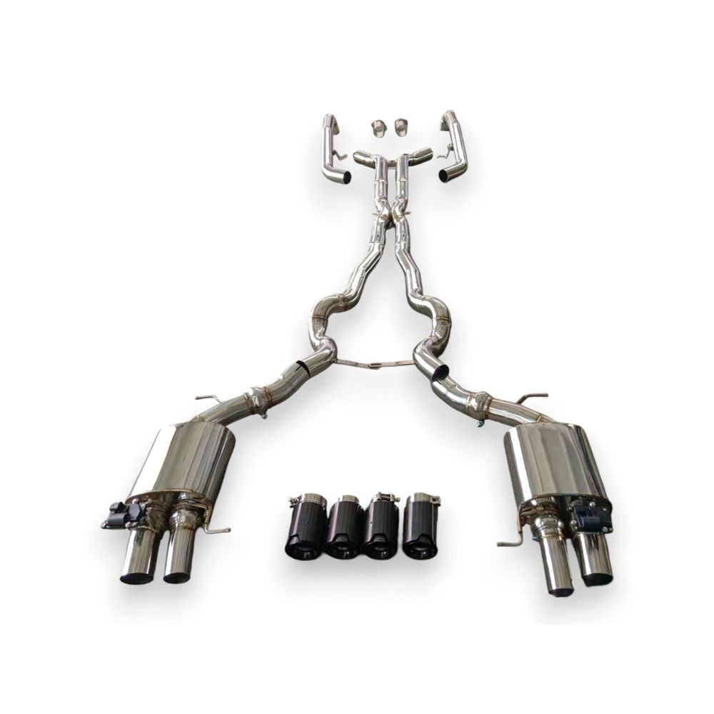 2011-2016 Bmw 550I Valved Sport Exhaust System | F10 Stainless Steel / Chrome Tips