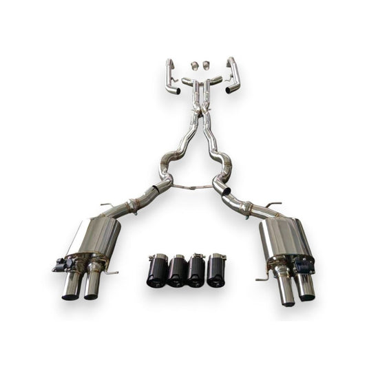 2011-2016 Bmw 550I Valved Sport Exhaust System | F10 Stainless Steel / Chrome Tips