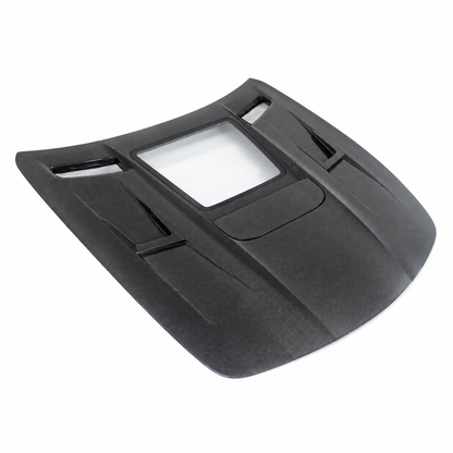 2011-2015 Mercedes-Benz SLS AMG Glass Engine Cover Carbon Fiber Hood | C197/R197