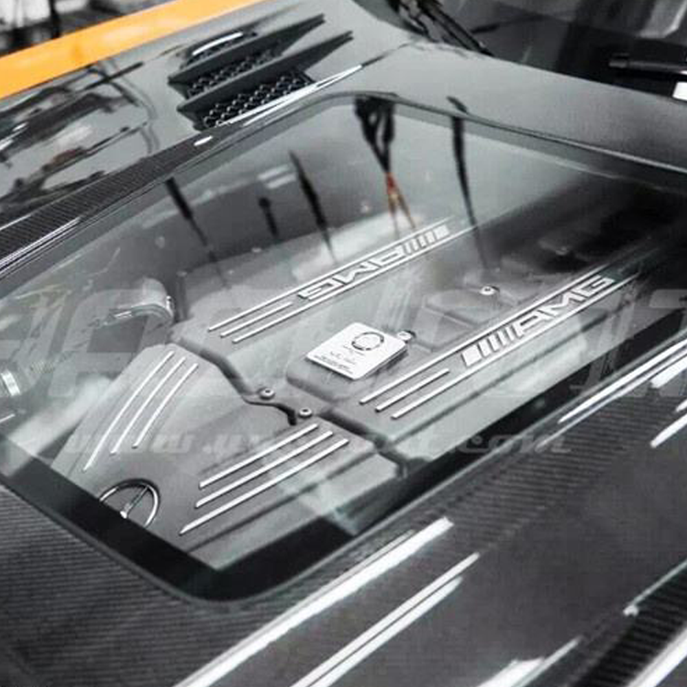 2011-2015 Mercedes-Benz SLS AMG Glass Engine Cover Carbon Fiber Hood | C197/R197