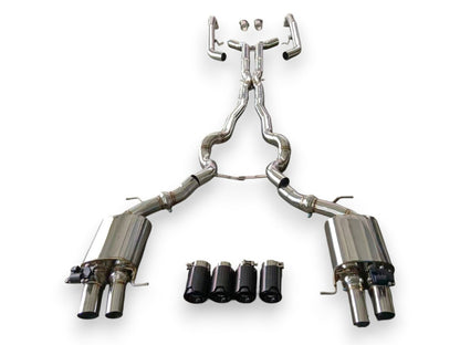 2011-2016 Bmw 550I Valved Sport Exhaust System | F10 Stainless Steel / Chrome Tips