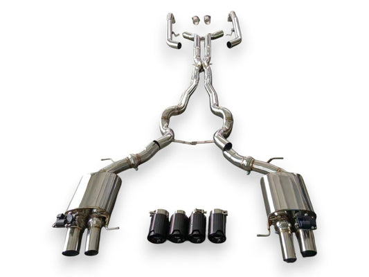 2011-2016 Bmw 550I Valved Sport Exhaust System | F10 Stainless Steel / Chrome Tips