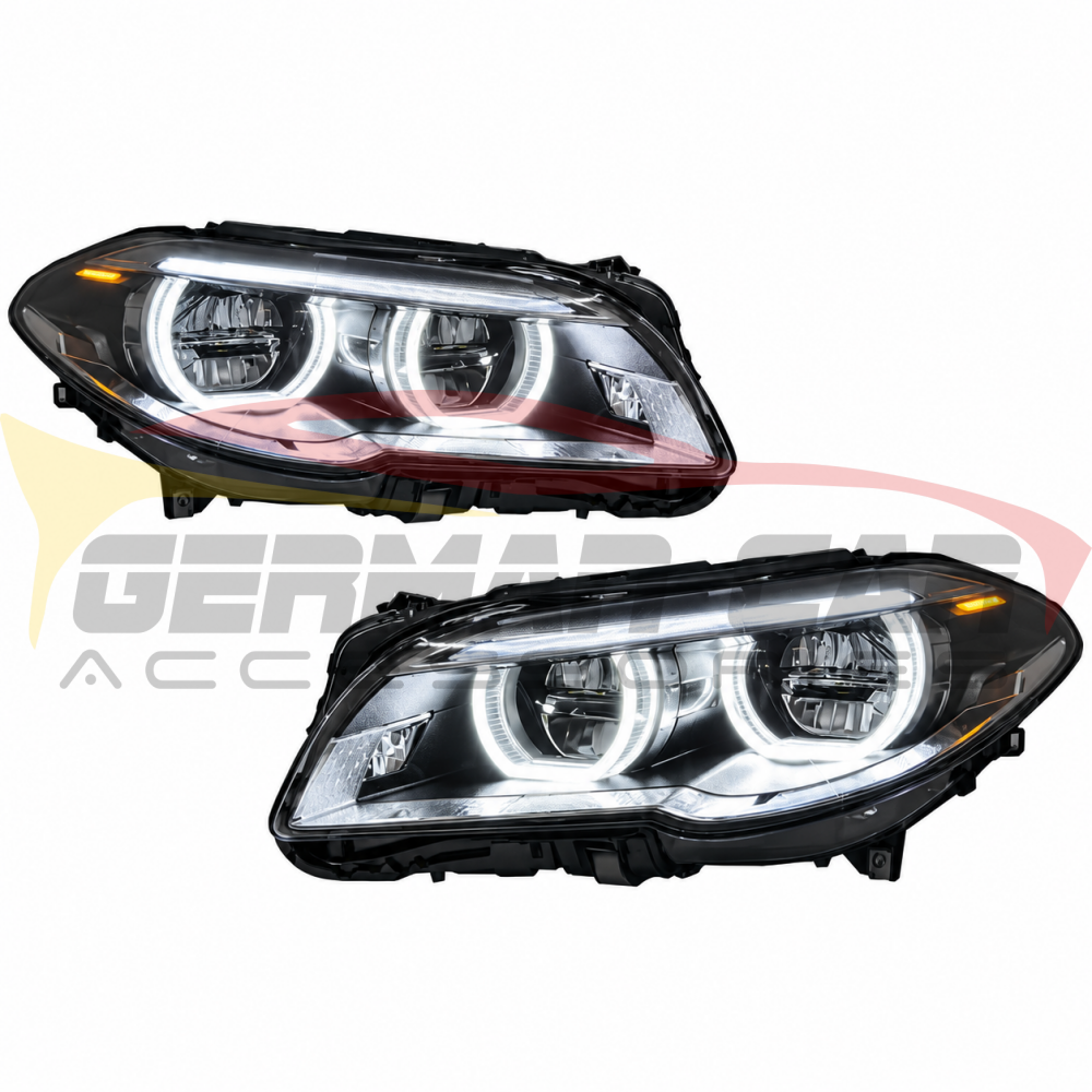 2011-2016 BMW M5/5-Series Yellow-White DRL Headlights | F10 - Headlights