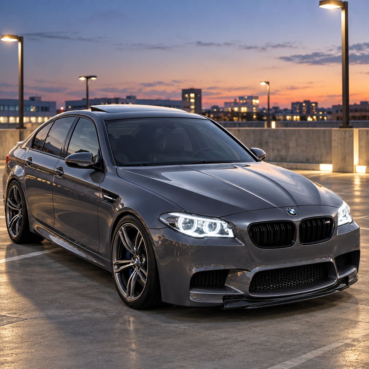 2010-2016 BMW M5/5-Series Yellow-White DRL LED Headlights | F10