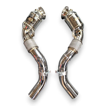 2009-2017 BMW 550i Downpipes | F07/F10/F11 No Heat Shield / 200 Cell Euro 6 Sport High Flow Cat Downpipes