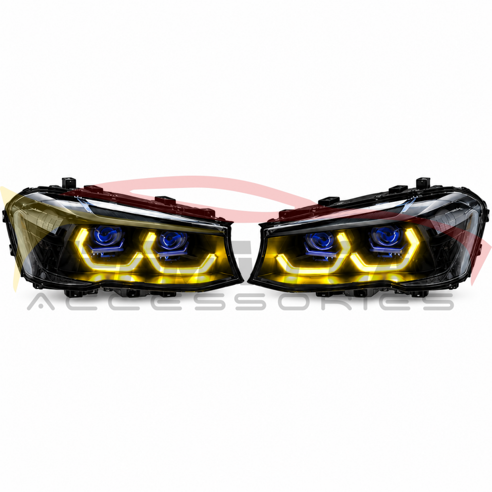 2011-2018 BMW X3/X4 3-Colors DRL Ikon Style LED Headlights | F25/F26 - Headlights