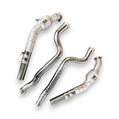 2011-2018 Mercedes CLS500/CLS550 Downpipes | W218 Yes Heat Shield / 200 Cell Euro 6 Sport High Flow Cat Downpipes
