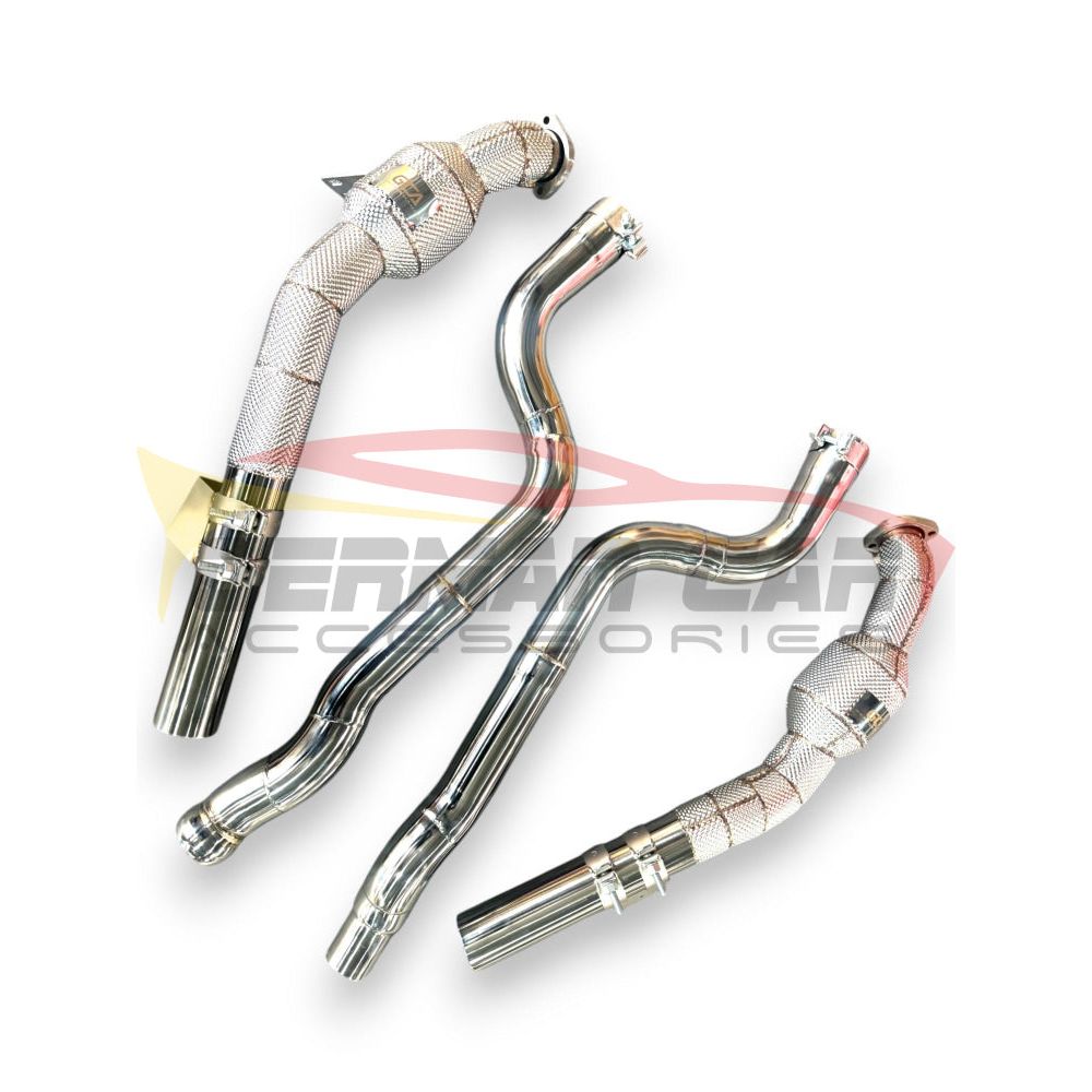 2011-2018 Mercedes CLS500/CLS550 Downpipes | W218 Yes Heat Shield / 200 Cell Euro 6 Sport High Flow Cat Downpipes