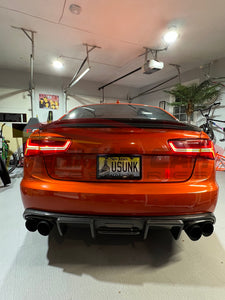 2012-2015 Audi A6/S6 Carbon Fiber Kb Style Diffuser With Led Brake Light | C7 Rear Diffusers