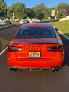 2012-2015 Audi A6/S6 Carbon Fiber Kb Style Diffuser With Led Brake Light | C7 Rear Diffusers