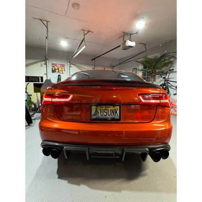 2012-2015 Audi A6/S6 Ducktail Carbon Fiber Trunk Spoiler | C7 Rear Spoilers