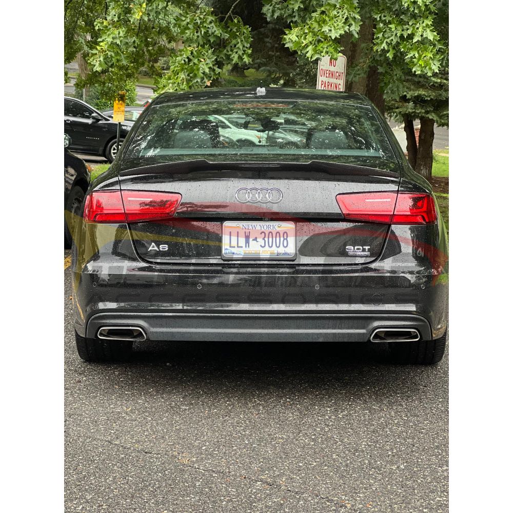 2012-2015 Audi A6/S6 V Style Carbon Fiber Trunk Spoiler | C7 Rear Spoilers