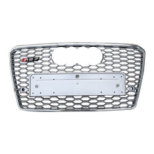 Load image into Gallery viewer, 2012-2015 Audi Rs7 Honeycomb Grille | C7 A7/s7 Chrome Silver Frame Net With Emblem / Yes Front
