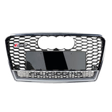 Load image into Gallery viewer, 2012-2015 Audi Rs7 Honeycomb Grille With Quattro In Lower Mesh | C7 A7/s7 Chrome Silver Frame Black
