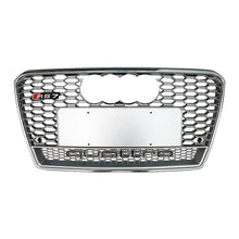 Load image into Gallery viewer, 2012-2015 Audi Rs7 Honeycomb Grille With Quattro In Lower Mesh | C7 A7/s7 Chrome Silver Frame Net
