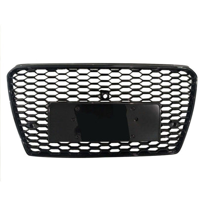 2012-2015 Audi Rs7 Style Honeycomb Grille | C7 A7/S7 Black Frame Mesh / Yes Front Camera Grilles