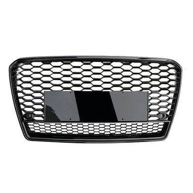 2012-2015 Audi Rs7 Style Honeycomb Grille With Lower Mesh | C7 A7/S7 Black Frame / Yes Front Camera