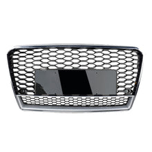 Load image into Gallery viewer, 2012-2015 Audi Rs7 Style Honeycomb Grille With Lower Mesh | C7 A7/S7 Chrome Silver Frame Black /
