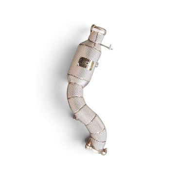 2012-2015 Mercedes C180/C200/C250 Downpipe | W204 - Yes Heat Shield / Racing Downpipe (No Cat) - Downpipes