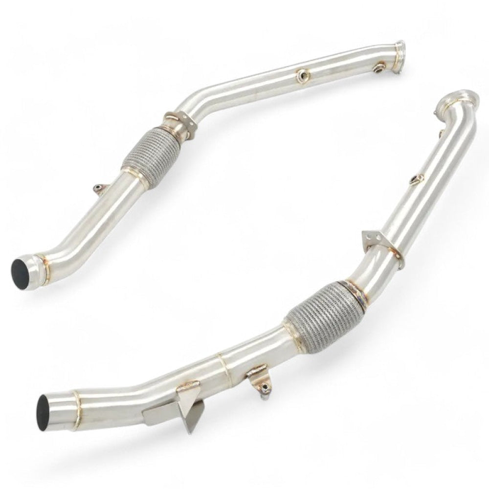 2012-2015 Mercedes Gl400/Gl450 Downpipes | W166 Yes Heat Shield / Racing Downpipe (No Cat) Front