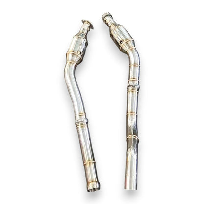 2012-2015 Mercedes ML63 AMG Downpipes | W166 No Heat Shield / 200 Cell Euro 6 Sport High Flow Cat Downpipes