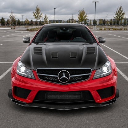 2012-2015 Mercedes-Benz C63 AMG CF Style Carbon Fiber Hood | W204