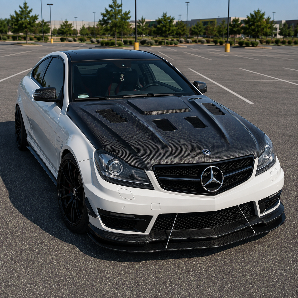2012-2015 Mercedes-Benz C63 AMG CF Style Carbon Fiber Hood | W204