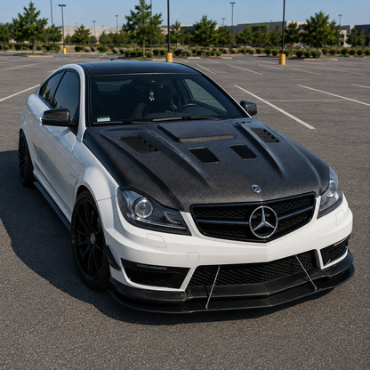 2012-2015 Mercedes-Benz C63 AMG CF Style Carbon Fiber Hood | W204