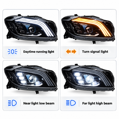 2012-2015 Mercedes-Benz ML-Class LED Headlights | W166 Pre-Facelift