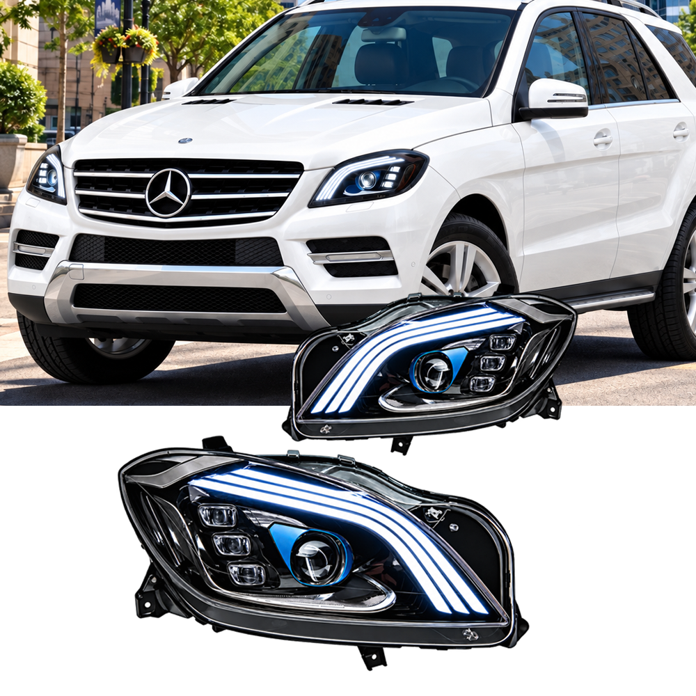 2012-2015 Mercedes-Benz ML-Class LED Headlights | W166 Pre-Facelift