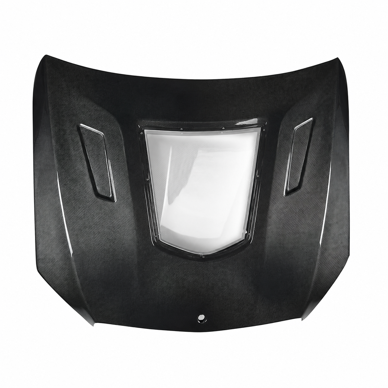 2012-2015 Mercedes C63 AMG Glass Engine Cover V2 Carbon Fiber Hood | W204