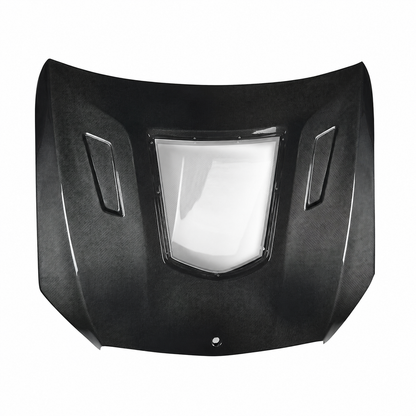 2012-2015 Mercedes C63 AMG Glass Engine Cover V2 Carbon Fiber Hood | W204