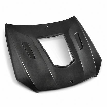 2012-2015 Mercedes C63 AMG Glass Engine Cover V2 Carbon Fiber Hood | W204