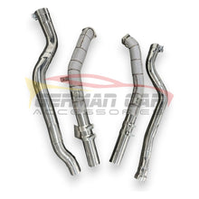 Load image into Gallery viewer, 2012-2016 Mercedes E63 Amg Downpipes | W212 Yes Heat Shield / Racing Downpipe (No Cat) Front Race
