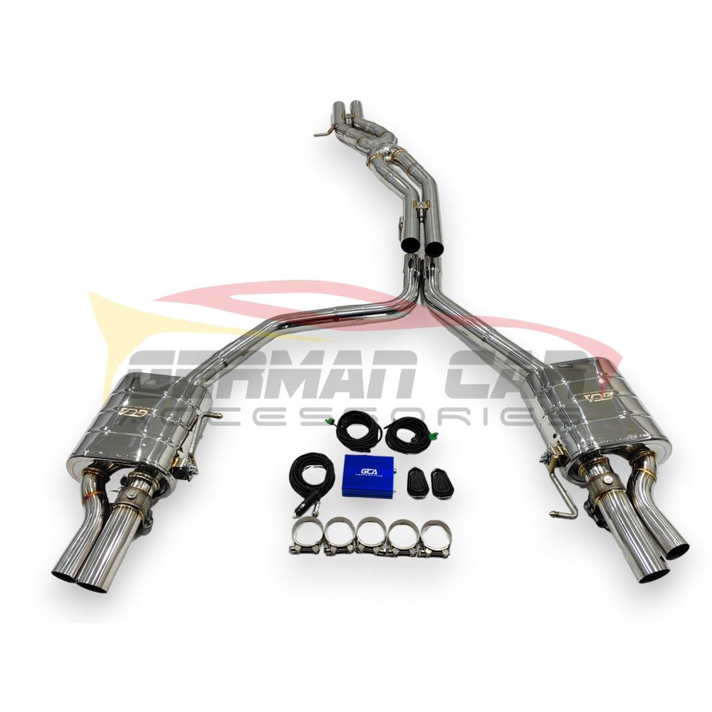2010 - 2018 Audi A8 Valved Sport Exhaust System | D4 Stainless Steel / Chrome Tips