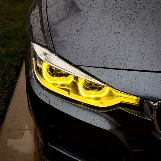 2012-2018 Bmw 3-Series Csl Style Headlights Yellow Drl Modules | F30 2019-2022 Pre-Lci Laser