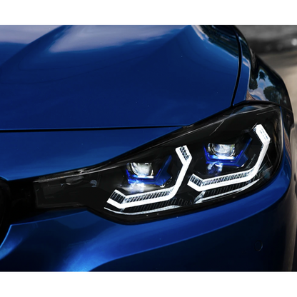 2012-2018 BMW 3-Series Headlights Laser G80 Style LED | F30 2012-2018 BMW 3-Series Headlights Laser G80 Style LED | F30