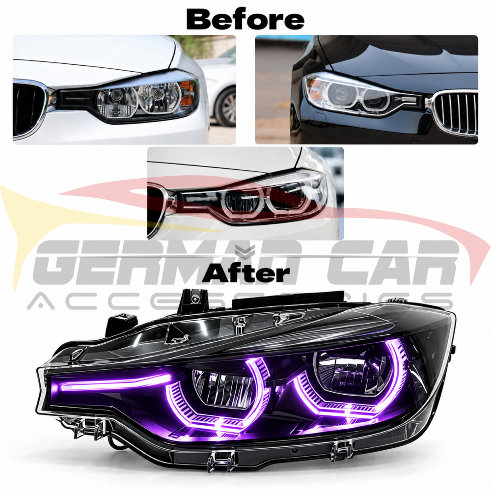 2012-2018 BMW 3-Series RGB Ikon Style Headlights | F30 - Headlights