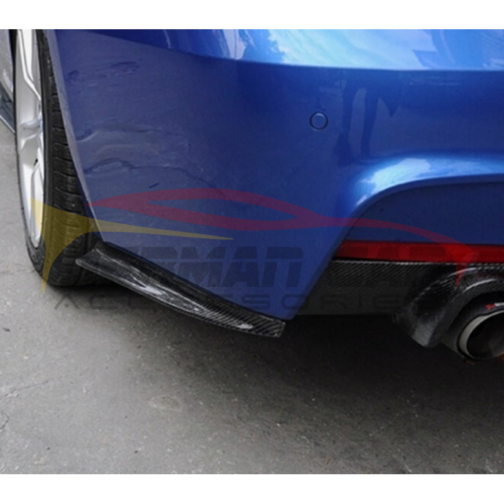 2012-2018 BMW F30 M Tech Style Carbon Fiber Rear Bumper Rear Splitters I F30/F31 - Additional Accessories