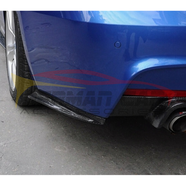 2012-2018 BMW F30 M Tech Style Carbon Fiber Rear Bumper Rear Splitters I F30/F31 - Additional Accessories