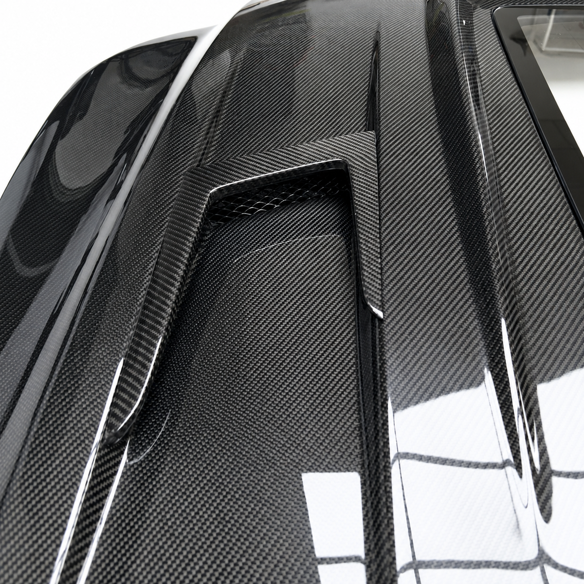 2012-2018 Mercedes CLS63 AMG Glass Engine Cover Carbon Fiber Hood | C218/W218