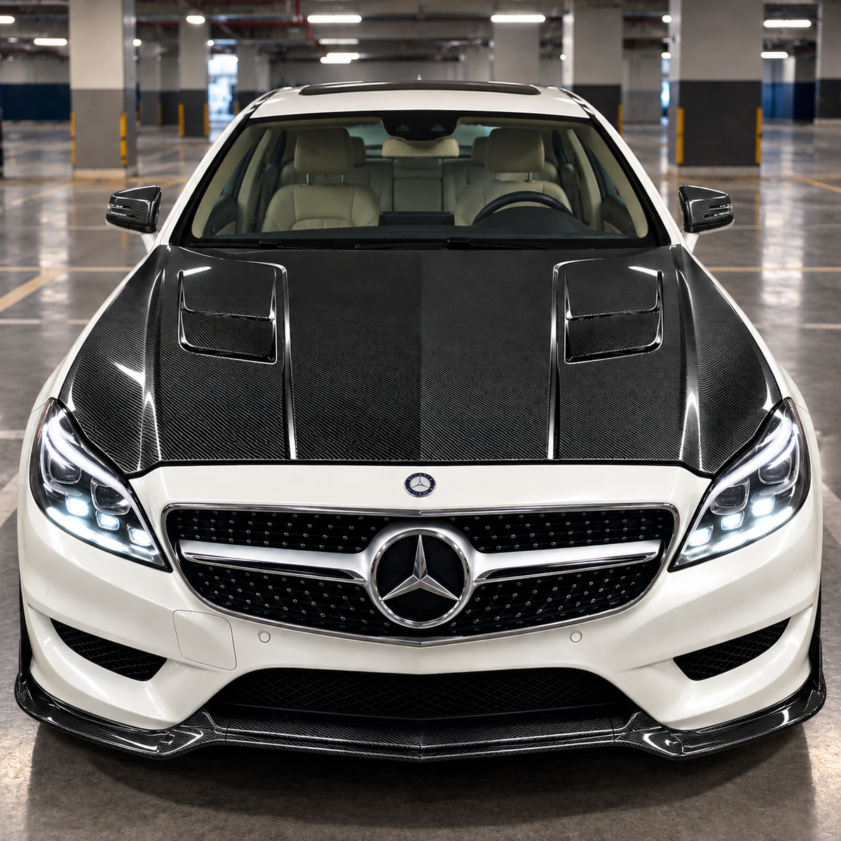 2012-2018 Mercedes CLS-Class M Style Carbon Fiber Hood | C218/X218/W218