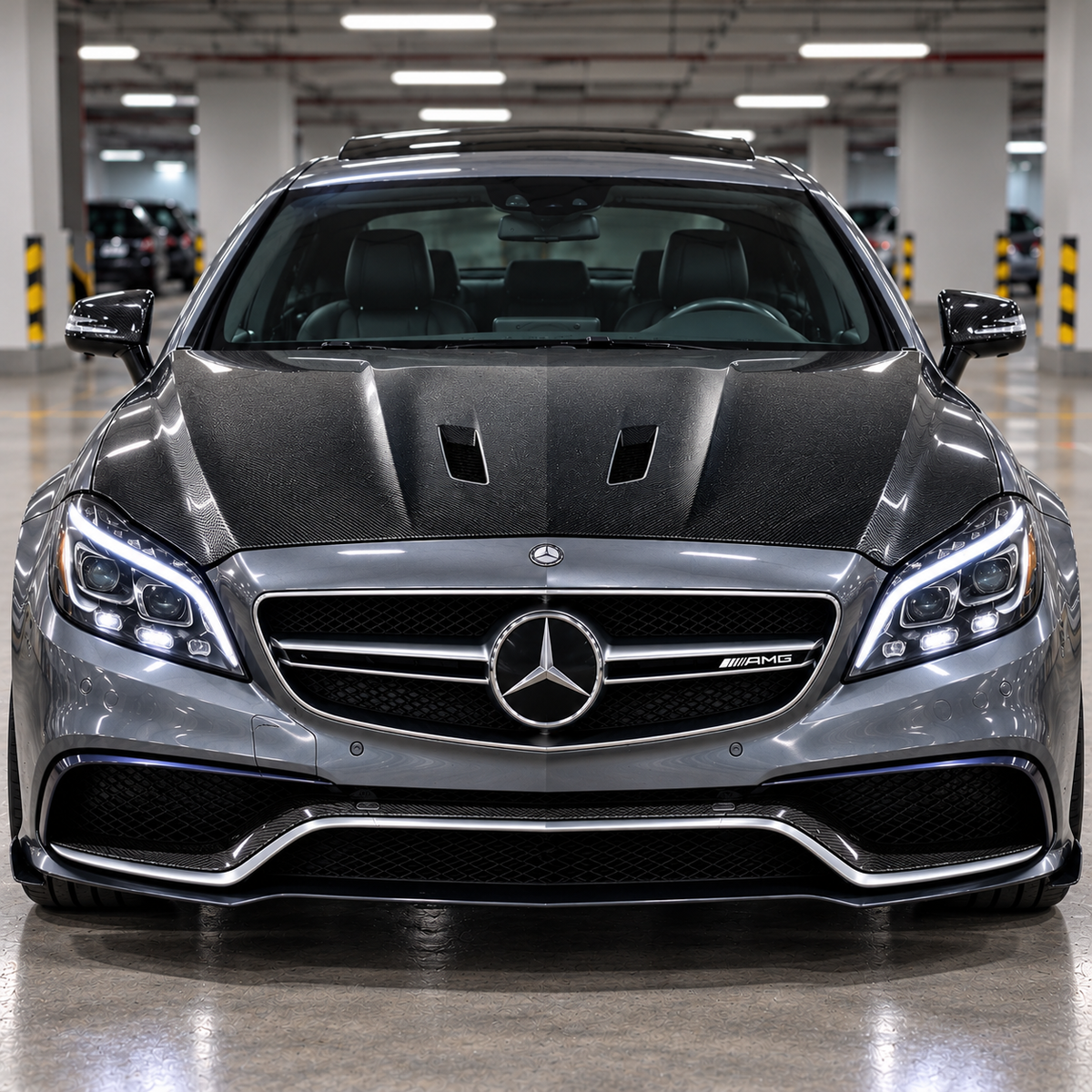 2012-2018 Mercedes CLS63 AMG B Style Carbon Fiber Hood | C218/W218