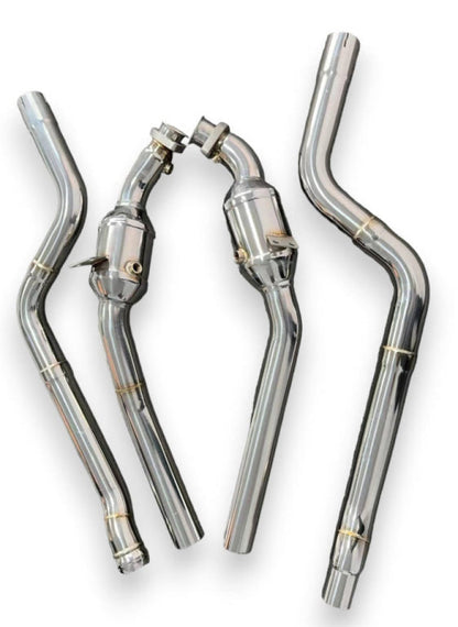 2012-2016 Mercedes E63 Amg Downpipes | W212 No Heat Shield / Racing Downpipe (No Cat) Front Race