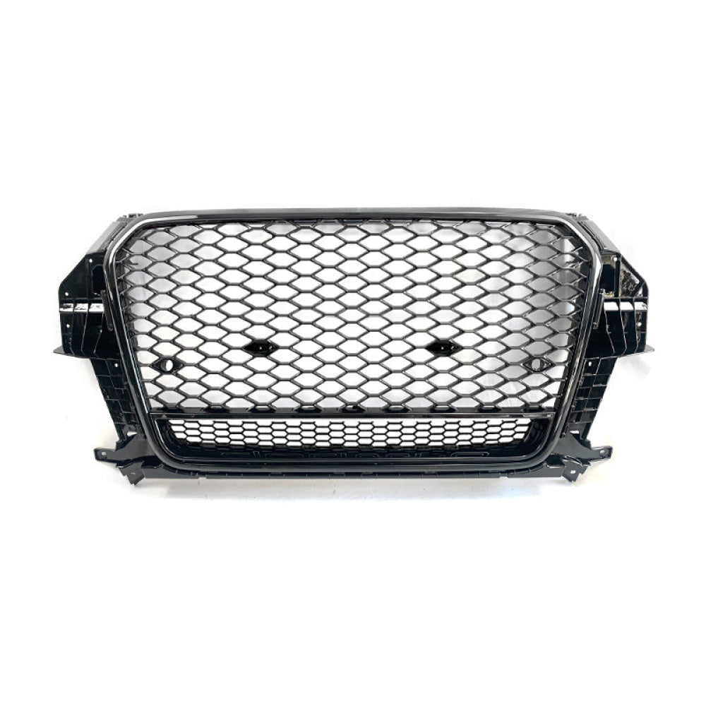 2013-2015 Audi Rsq3 Honeycomb Grille With Lower Mesh | 8U Q3/Sq3 Black Frame Front Grilles