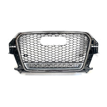Load image into Gallery viewer, 2013-2015 Audi Rsq3 Honeycomb Grille With Quattro In Lower Mesh | 8U Q3/Sq3 Silver Frame Black Net
