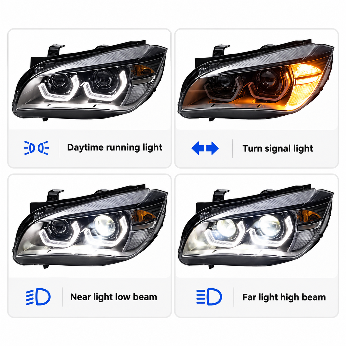 2013-2015 BMW X1 Ikon Style LED Headlights | E84